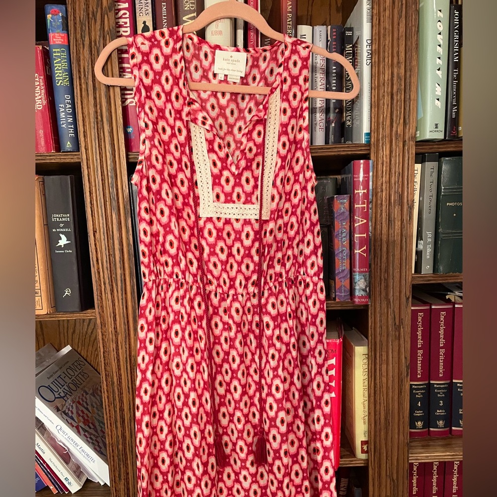 kate spade Red and White Long Sleeve Dress - Picture 2 of 7